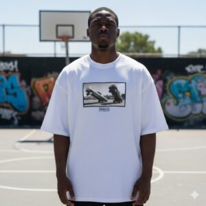 Alternative view of PRIMITIVE BOUNCE HW TEE WHITE