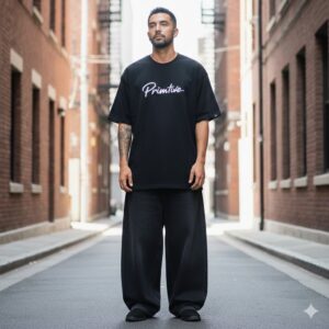 Alternative view of PRIMITIVE NUEVO SCRIPT HW TEE BLACK