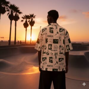 Alternative view of PRIMITIVE×SUBLIME MOSAIC WOVEN CREAM