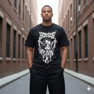 Alternative view of PRIMITIVE THINKER HW TEE BLACK