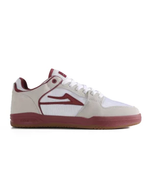 LAKAI TELFORD ELITE-WHITE SUEDE CORDURA RED