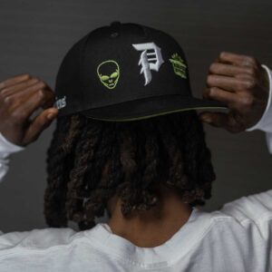 Alternative view of PRIMITIVE ATLIENS A-FRAME SNAPBACK BLACK