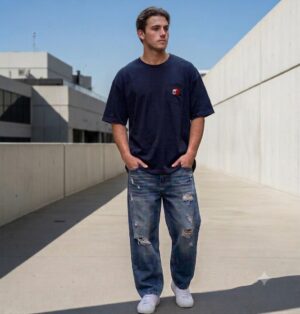 Alternative view of ACE COMBUST SS POCKET TEE NAVY