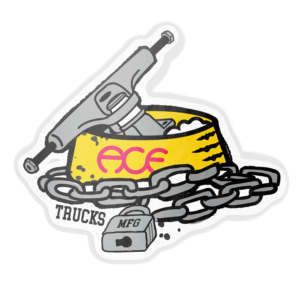 ACE DAWG BOWL STICKER 3INCH 5PK